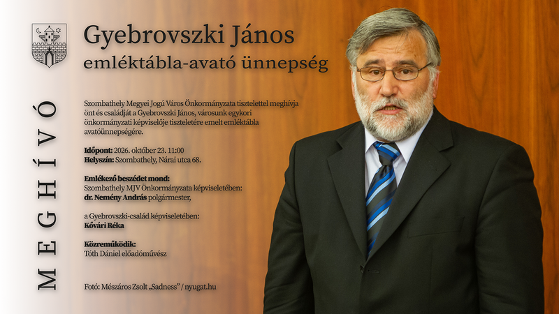 GYEBROVSZKI JÁNOS GYEBROVSZKI JÁNOS